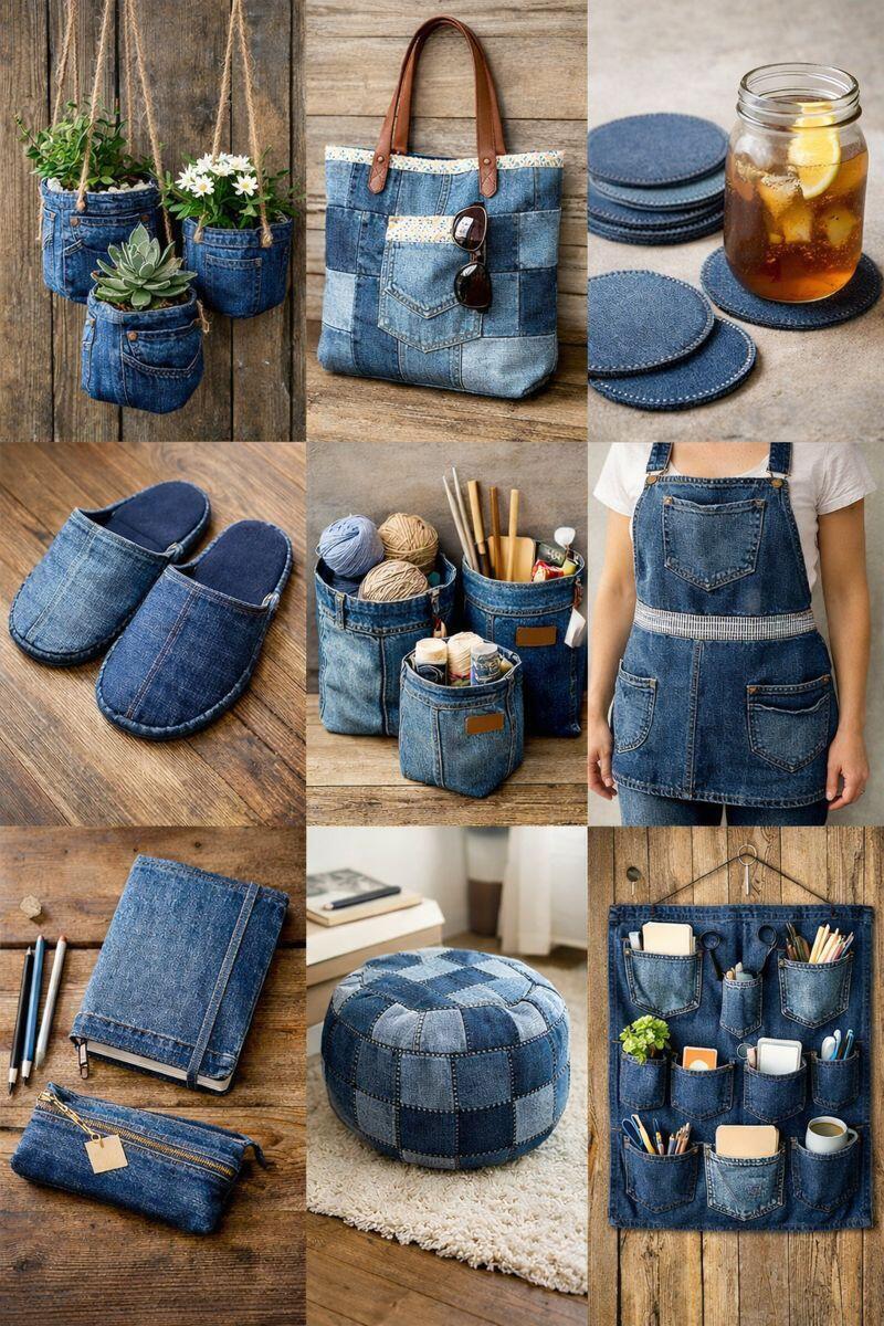 idees diy geniales pour recycler vos vieux jeans 2