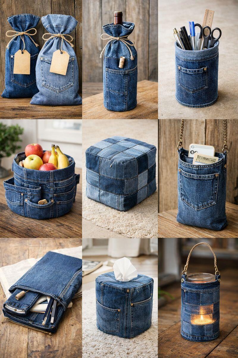 idees diy geniales pour recycler vos vieux jeans 4