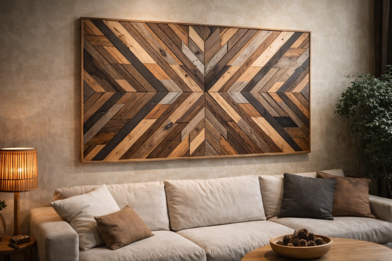 Art mural en bois : transformer vos murs en œuvres vivantes et intemporelles art mural en bois