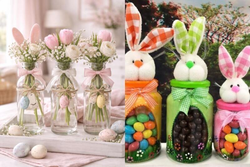 Bocaux décorés pour Pâques : Idées créatives et faciles bocaux decores pour paques 1