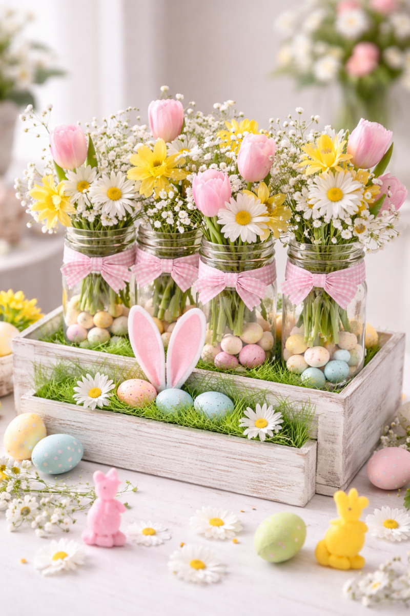 Bocaux décorés pour Pâques : Idées créatives et faciles bocaux decores pour paques 2