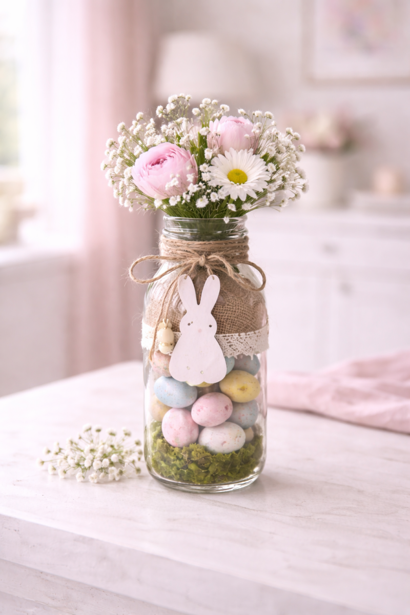 Bocaux décorés pour Pâques : Idées créatives et faciles bocaux decores pour paques.8