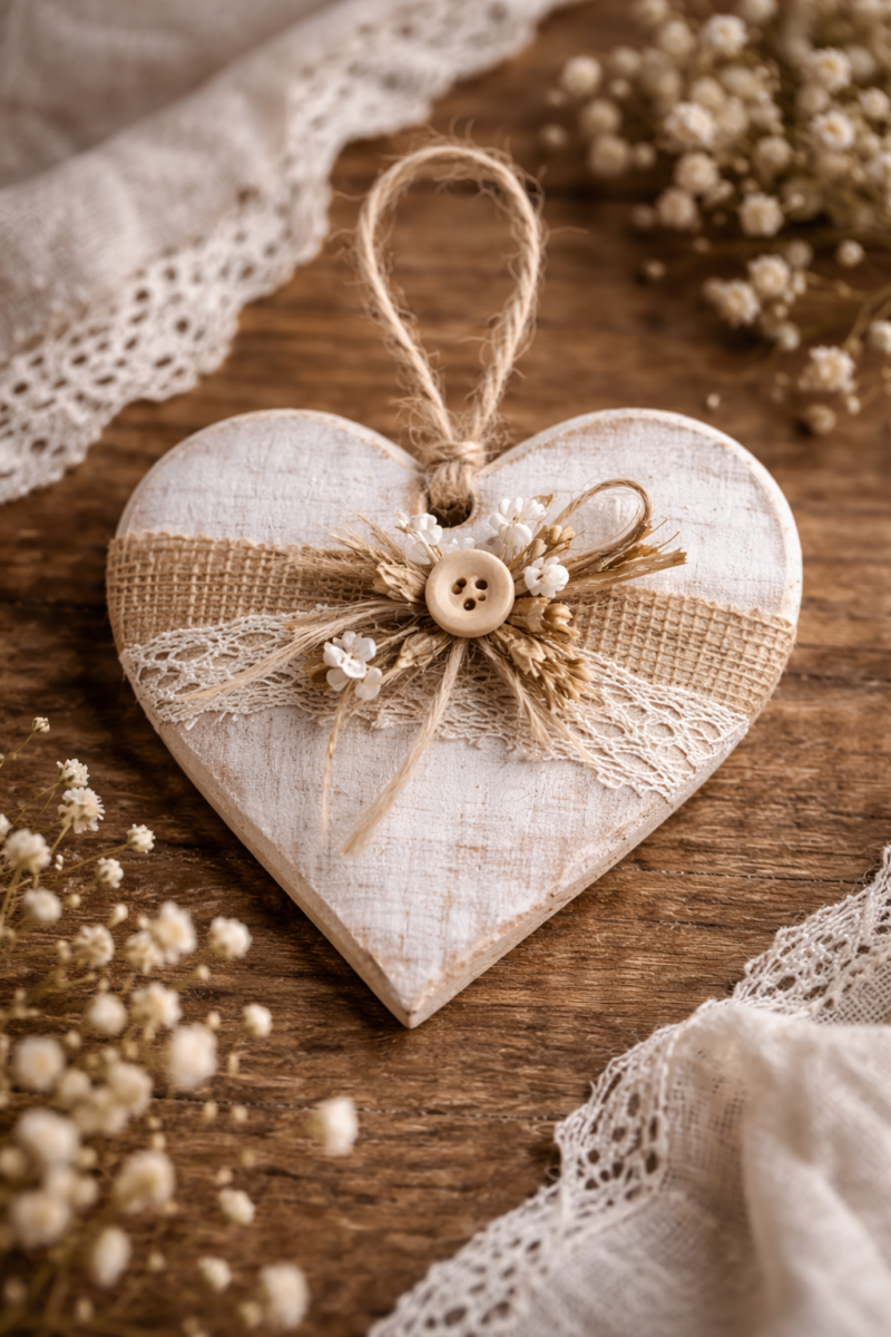 Cœurs en Bois Décorés : Idées Créatives, Techniques Artisanales et Inspirations pour une Décoration Unique coeurs en bois decores idees 5