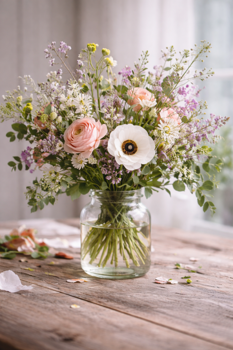 Compositions florales printanières : l’art de faire entrer la saison dans votre maison compositions florales printanieres
