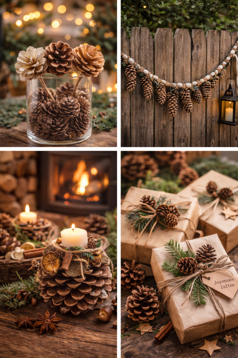 Idées remarquables avec des pommes de pin : inspirations créatives et déco naturelles à fort impact idees remarquables avec des pommes de pin 1