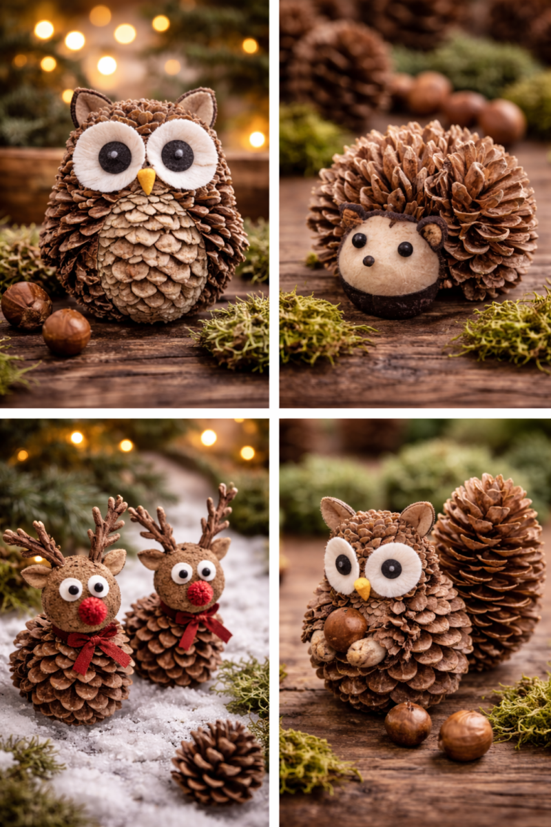 Idées remarquables avec des pommes de pin : inspirations créatives et déco naturelles à fort impact idees remarquables avec des pommes de pin 3