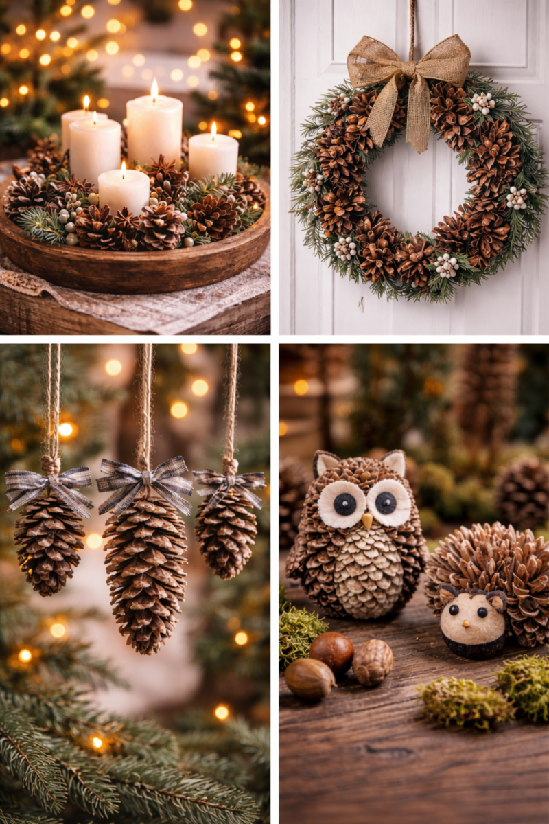 Idées remarquables avec des pommes de pin : inspirations créatives et déco naturelles à fort impact idees remarquables avec des pommes de pin