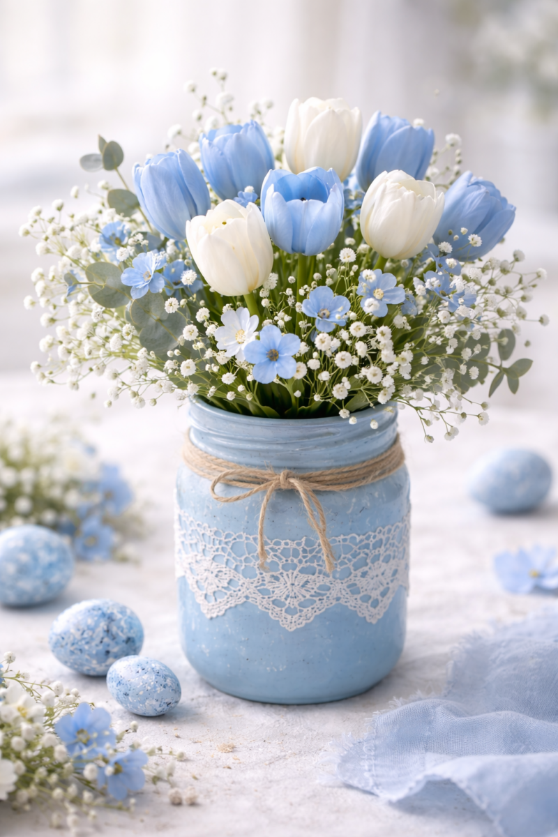 Belles idées de décoration de Pâques bleu : inspirations élégantes belles idees de decoration de paques bleu 1