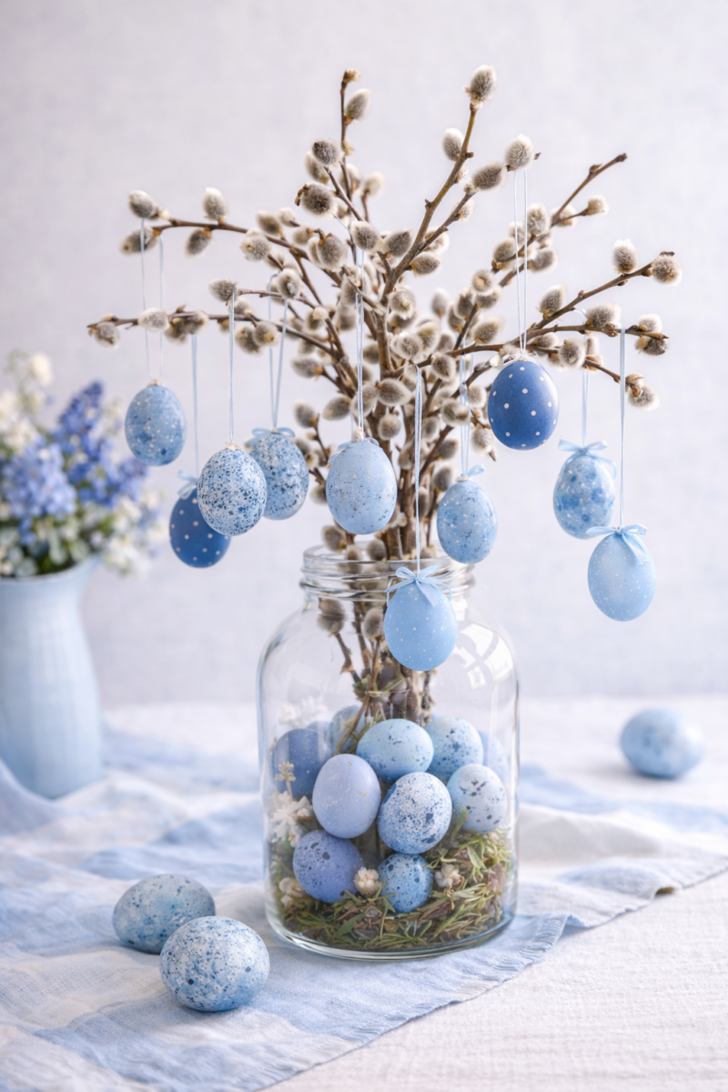 Belles idées de décoration de Pâques bleu : inspirations élégantes belles idees de decoration de paques bleu 3