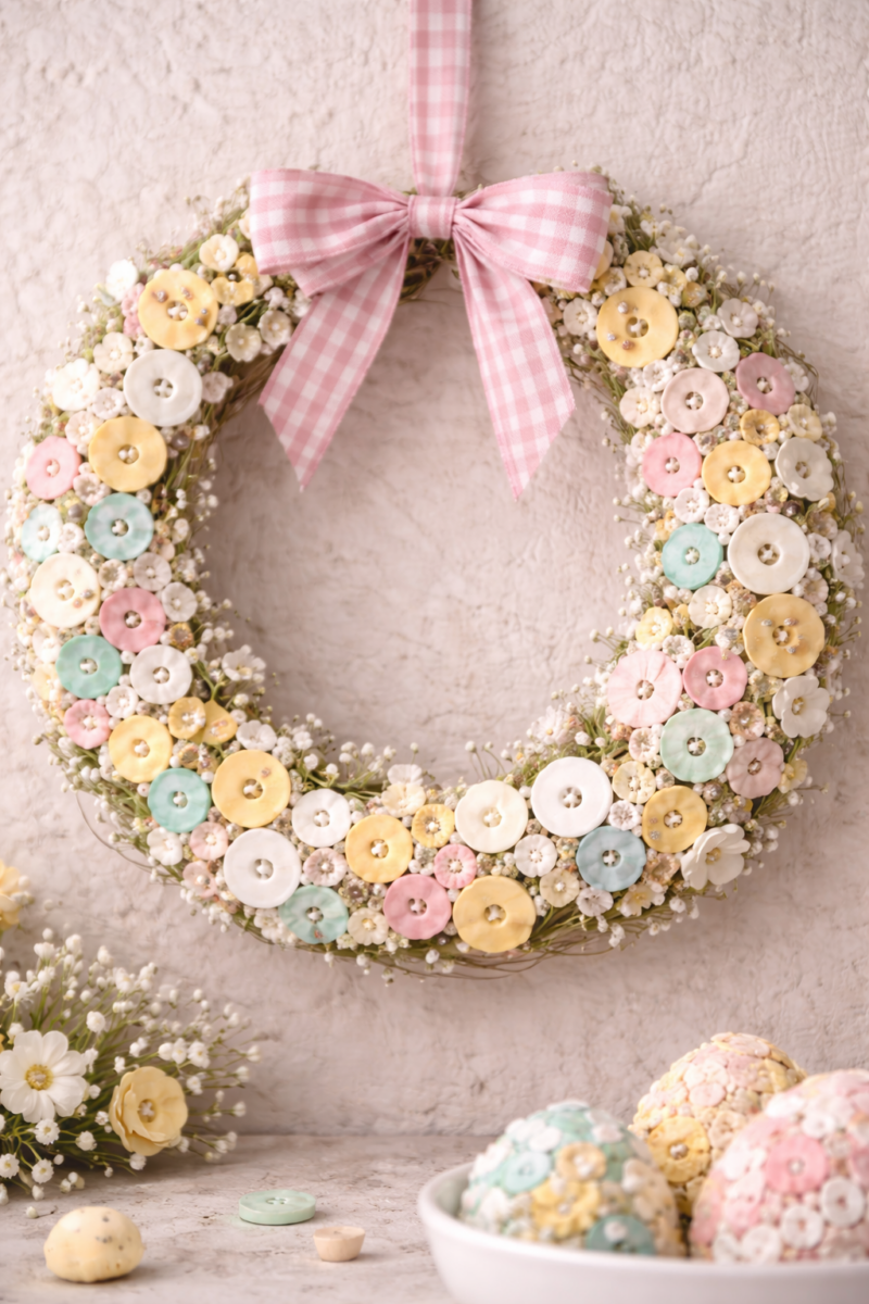 Décoration de Pâques avec des boutons: Idées créatives decoration de paques avec des boutons 2