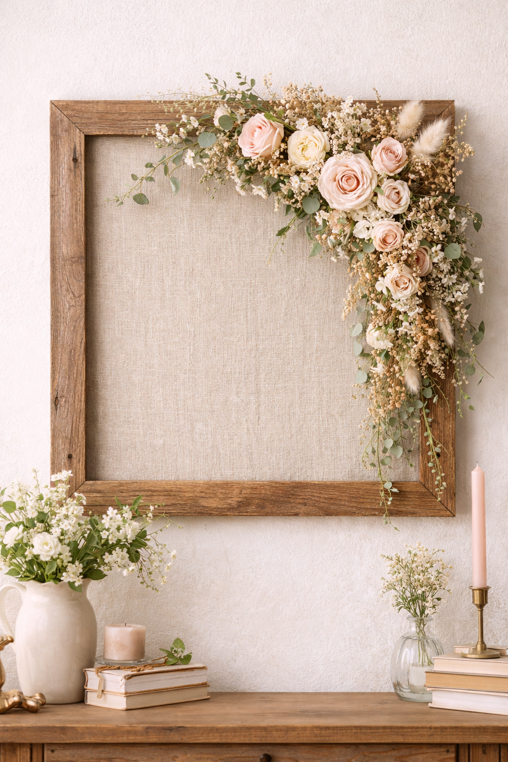 Idées de compositions florales utilisant des cadres en bois : charme rustique Idées de compositions florales utilisant des cadres en bois : charme rustique idees de compositions florales utilisant des cadres en bois 7