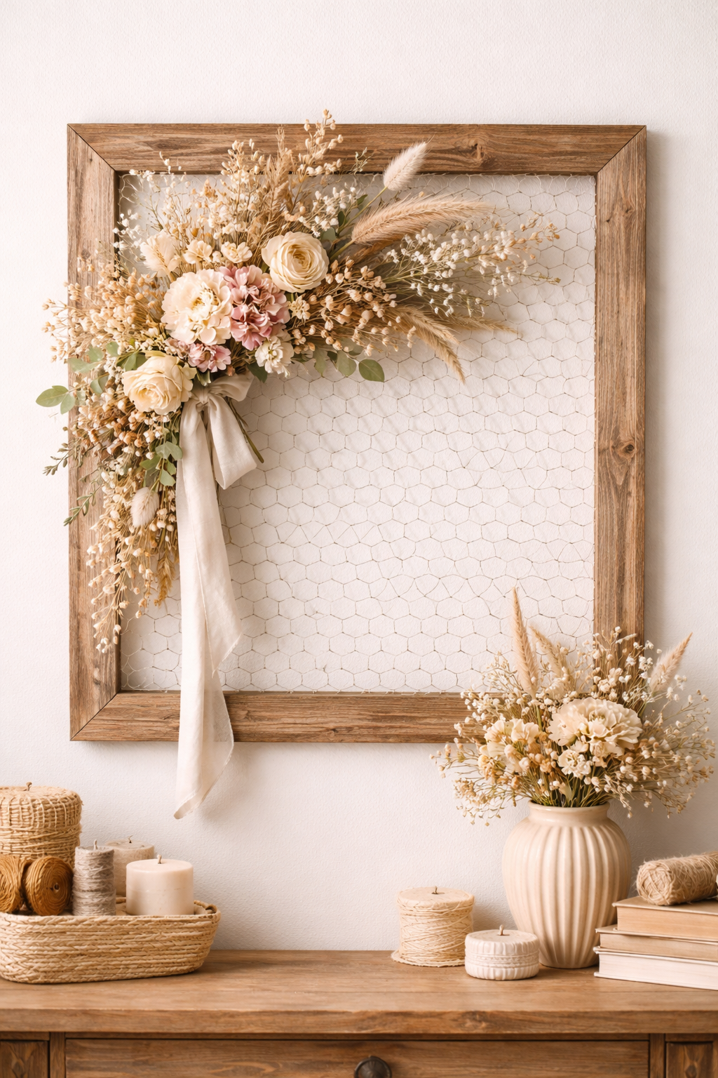 Idées de compositions florales utilisant des cadres en bois : charme rustique Idées de compositions florales utilisant des cadres en bois : charme rustique idees de compositions florales utilisant des cadres en bois