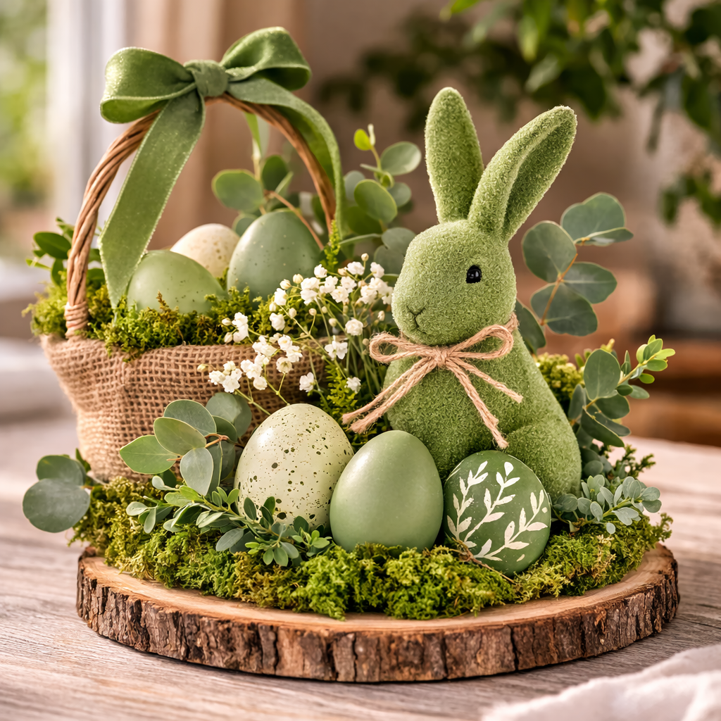 Idées de décoration de Pâques en tons verts : élégance naturelle et inspiration créative Idées de décoration de Pâques en tons verts : élégance naturelle et inspiration créative idees de decoration de paques en tons verts 7