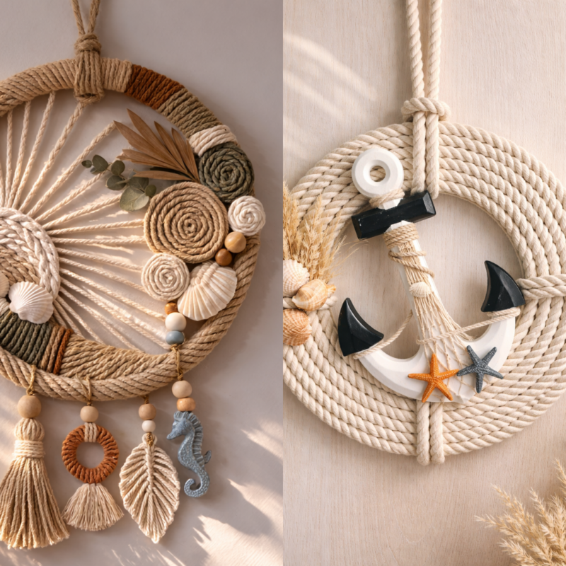 Idées de guirlandes réalisées avec de la corde : décoration naturelle, créative et intemporelle idees de guirlandes realisees avec de la corde 7