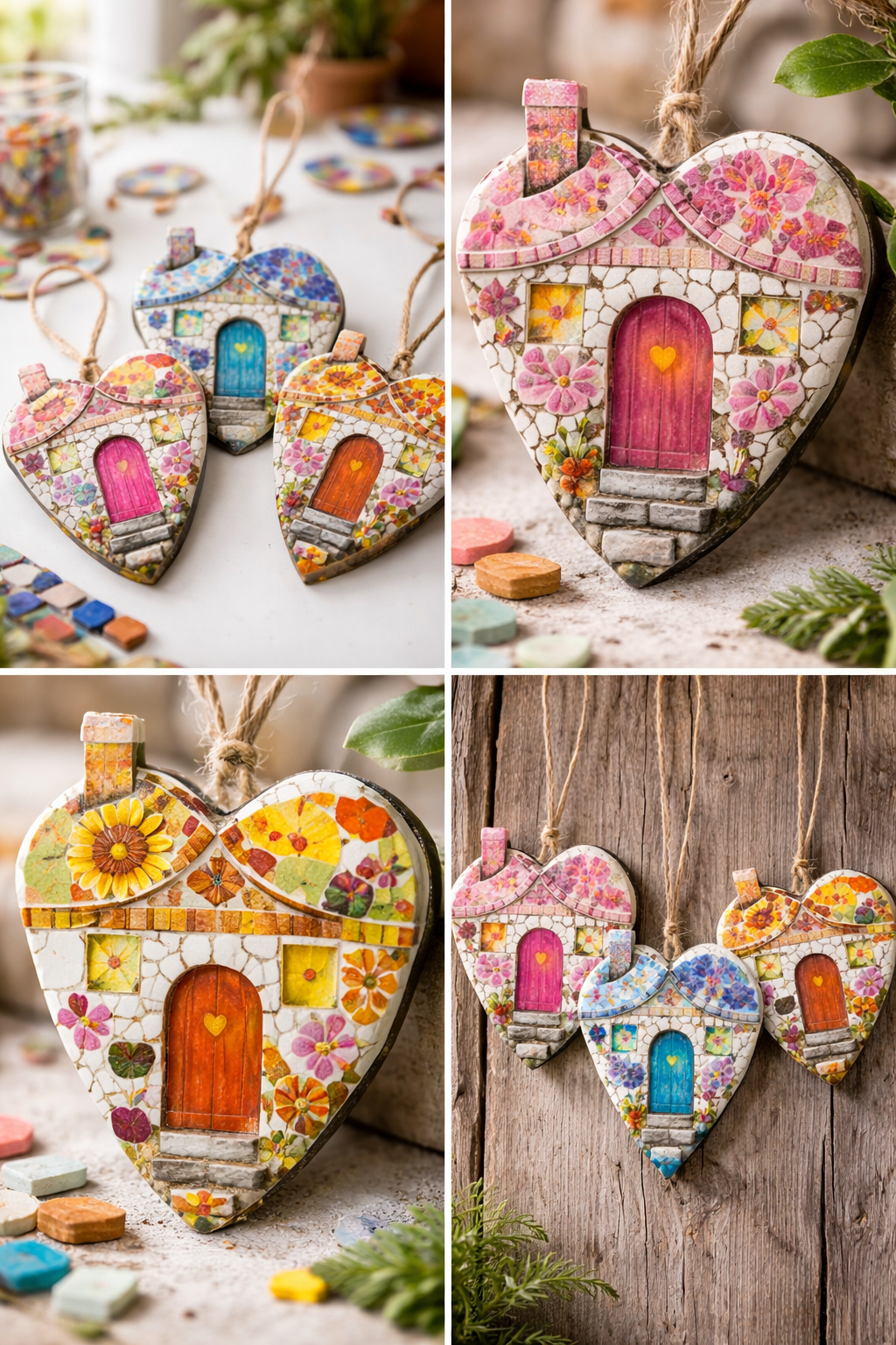 Petites maisons faites de morceaux de mosaïque : des idées poétiques pour décorer avec charme Petites maisons faites de morceaux de mosaïque : des idées poétiques pour décorer avec charme petites maisons faites de morceaux de mosaique 3