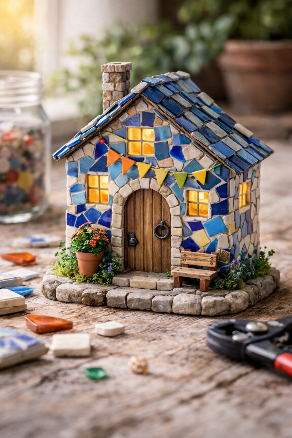 Petites maisons faites de morceaux de mosaïque : des idées poétiques pour décorer avec charme Petites maisons faites de morceaux de mosaïque : des idées poétiques pour décorer avec charme petites maisons faites de morceaux de mosaique 5