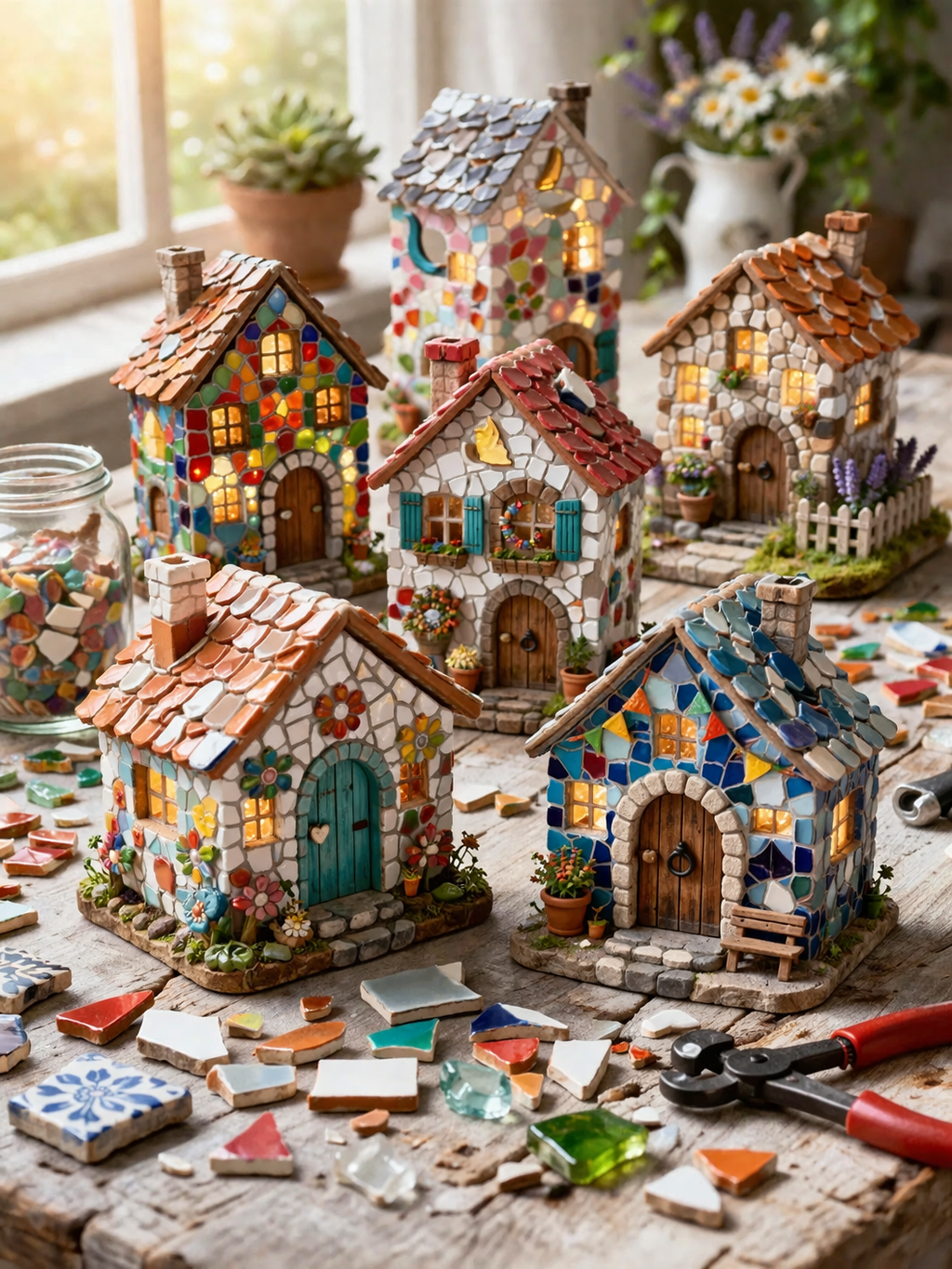 Petites maisons faites de morceaux de mosaïque : des idées poétiques pour décorer avec charme Petites maisons faites de morceaux de mosaïque : des idées poétiques pour décorer avec charme petites maisons faites de morceaux de mosaique 7
