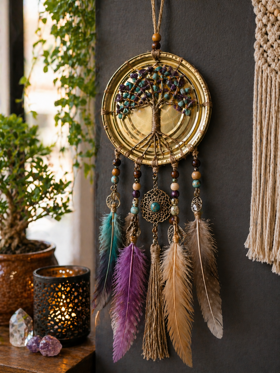 Attrape-rêves fabriqué avec des couvercles de boîtes de conserve : une idée déco recyclée, poétique et facile Attrape-rêves fabriqué avec des couvercles de boîtes de conserve : une idée déco recyclée, poétique et facile attrape reves fabrique avec des couvercles de boites de conserve 4