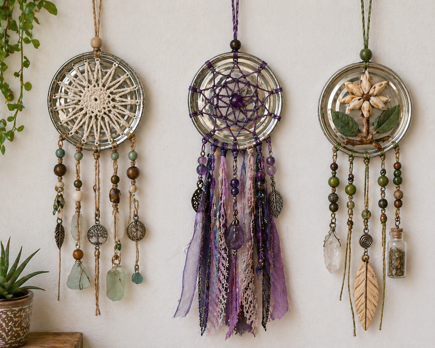 Attrape-rêves fabriqué avec des couvercles de boîtes de conserve : une idée déco recyclée, poétique et facile Attrape-rêves fabriqué avec des couvercles de boîtes de conserve : une idée déco recyclée, poétique et facile attrape reves fabrique avec des couvercles de boites de conserve 5