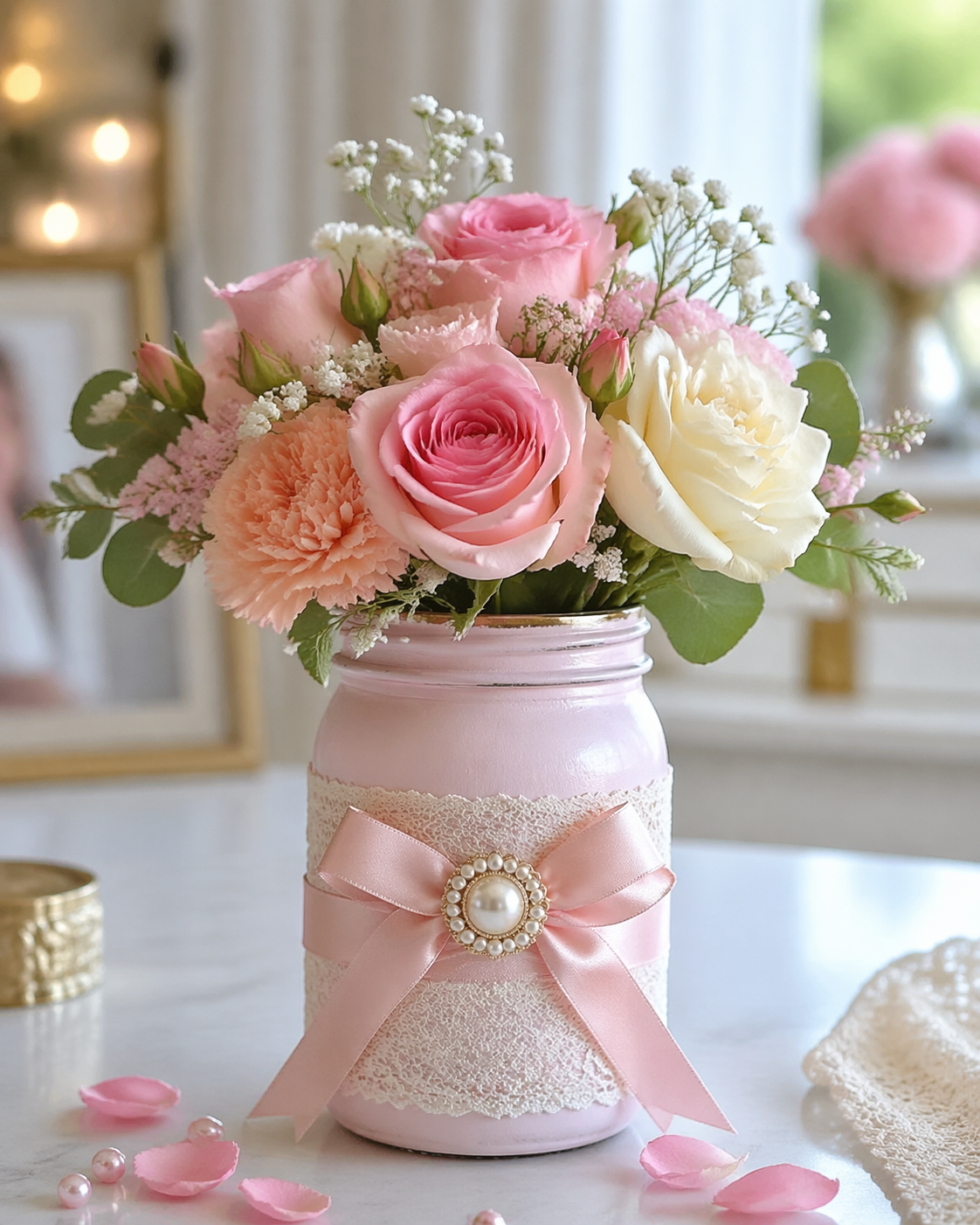 Décorations en bocaux pour la fête des Mères faciles et originales Décorations en bocaux pour la fête des Mères faciles et originales decorations en bocaux pour la fete des meres 3