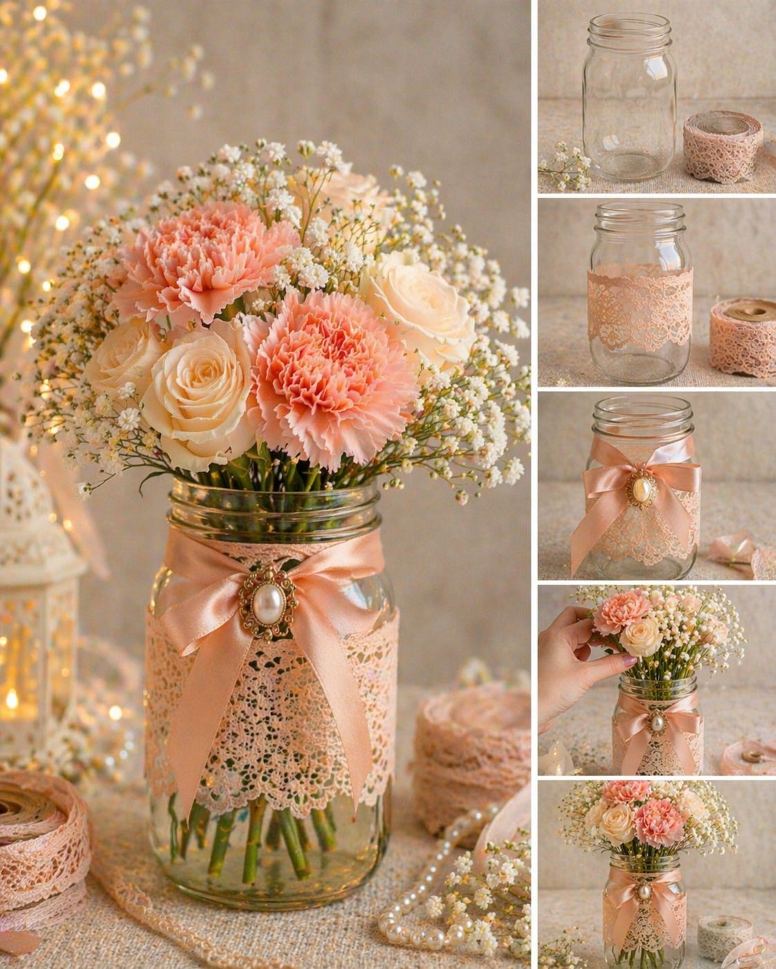 Décorations en bocaux pour la fête des Mères faciles et originales Décorations en bocaux pour la fête des Mères faciles et originales decorations en bocaux pour la fete des meres 7