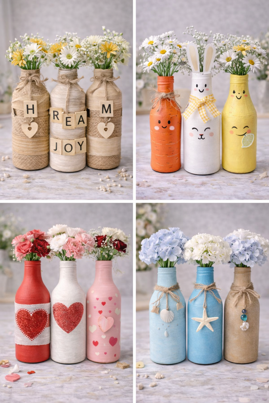 Idées de décorations de fête des Mères avec bouteilles en verre Idées de décorations de fête des Mères avec bouteilles en verre decorations pour la fete des meres avec des bouteilles en verre 5