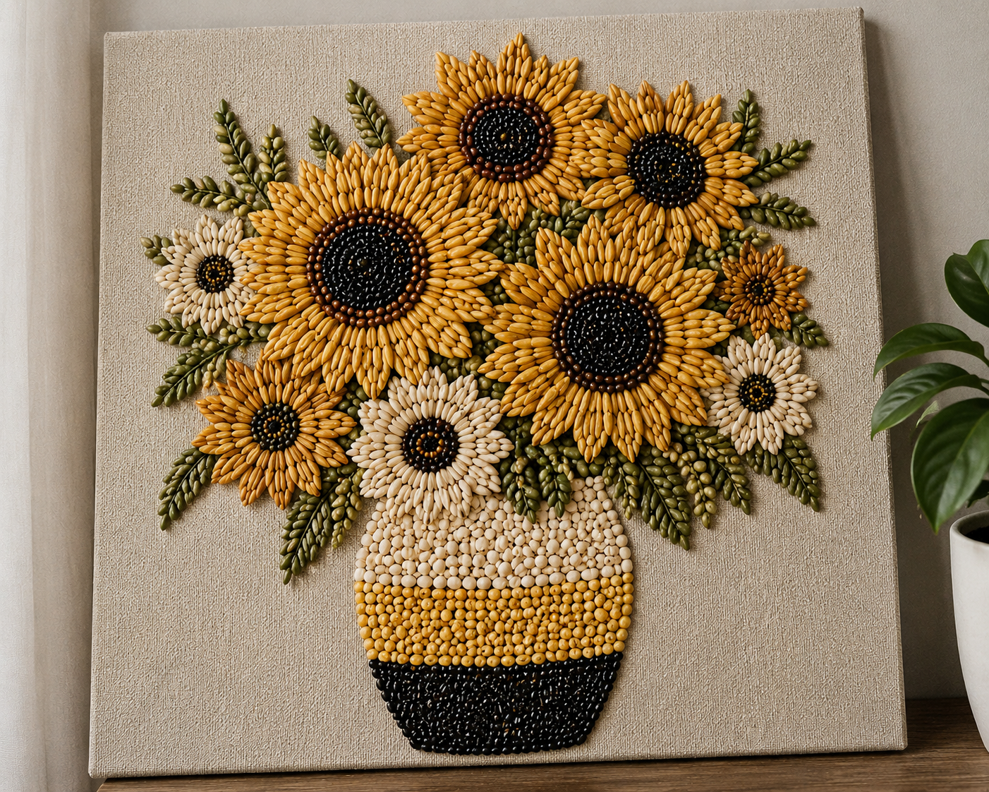 Idées de peintures réalisées avec des grains : créer des tableaux texturés, naturels et originaux Idées de peintures réalisées avec des grains : créer des tableaux texturés, naturels et originaux idees de peintures realisees avec des grains 6