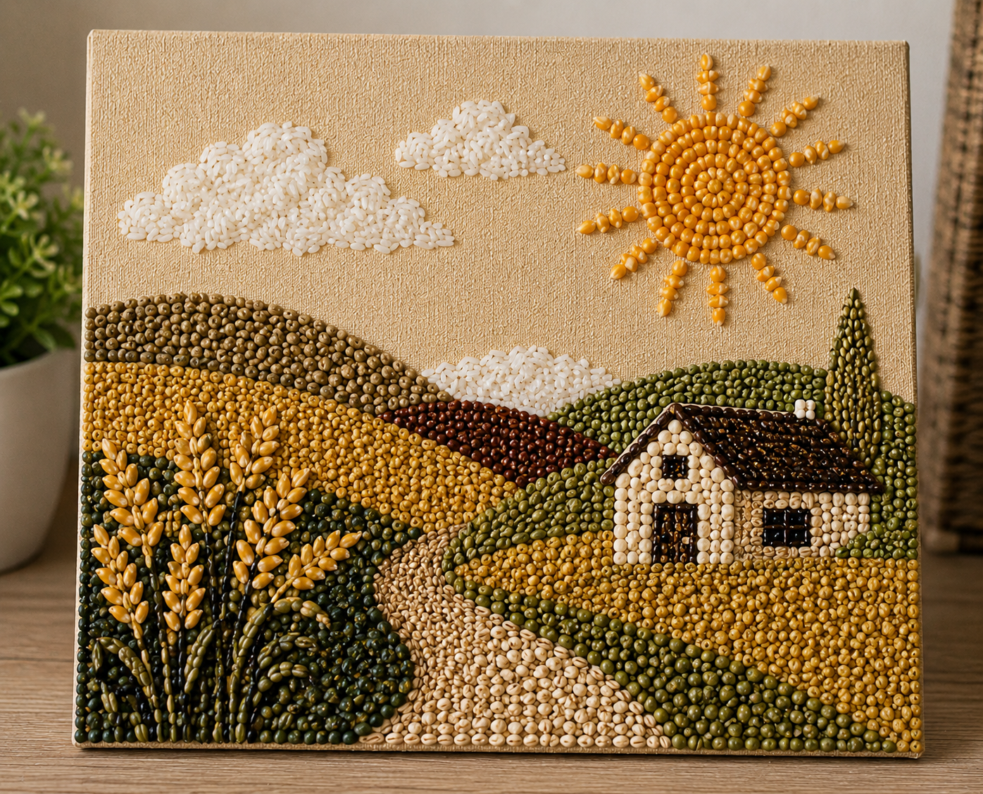 Idées de peintures réalisées avec des grains : créer des tableaux texturés, naturels et originaux Idées de peintures réalisées avec des grains : créer des tableaux texturés, naturels et originaux idees de peintures realisees avec des grains 7