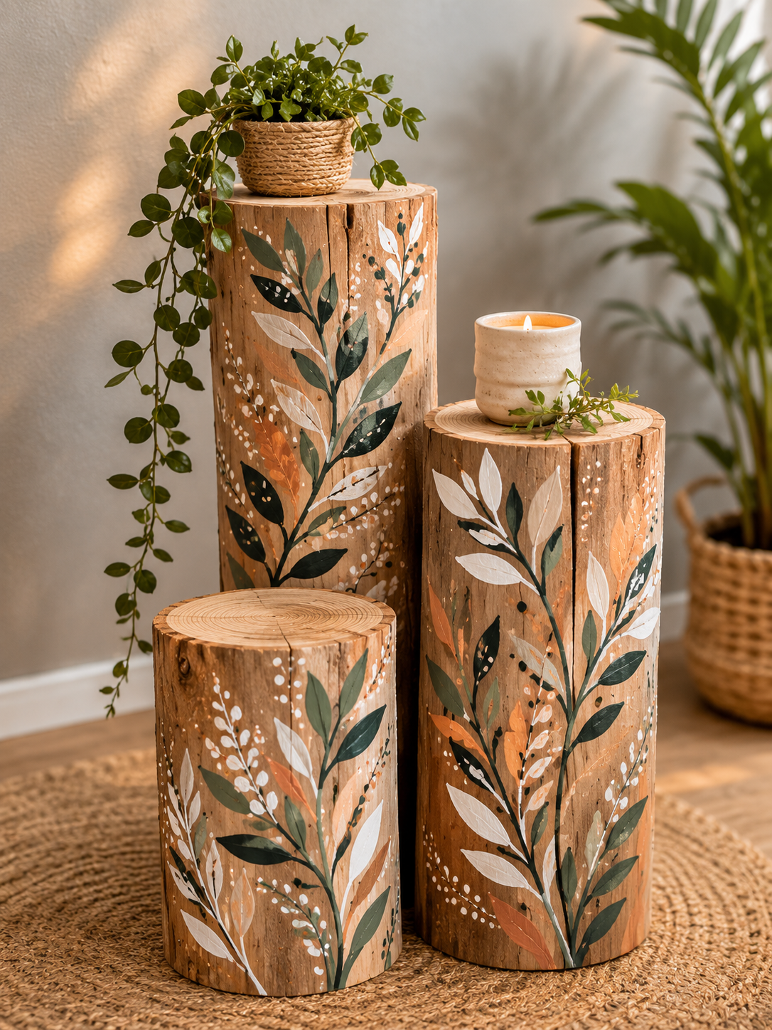 Idées pour peindre des bûches en bois et les utiliser en déco Idées pour peindre des bûches en bois et les utiliser en déco idees pour peindre des buches en bois et les utiliser en decoration 2