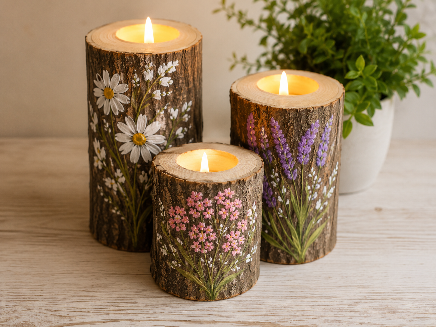 Idées pour peindre des bûches en bois et les utiliser en déco Idées pour peindre des bûches en bois et les utiliser en déco idees pour peindre des buches en bois et les utiliser en decoration 4