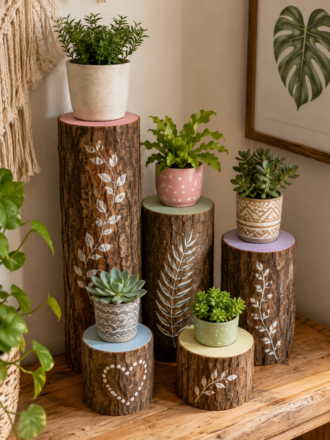 Idées pour peindre des bûches en bois et les utiliser en déco Idées pour peindre des bûches en bois et les utiliser en déco idees pour peindre des buches en bois et les utiliser en decoration 7