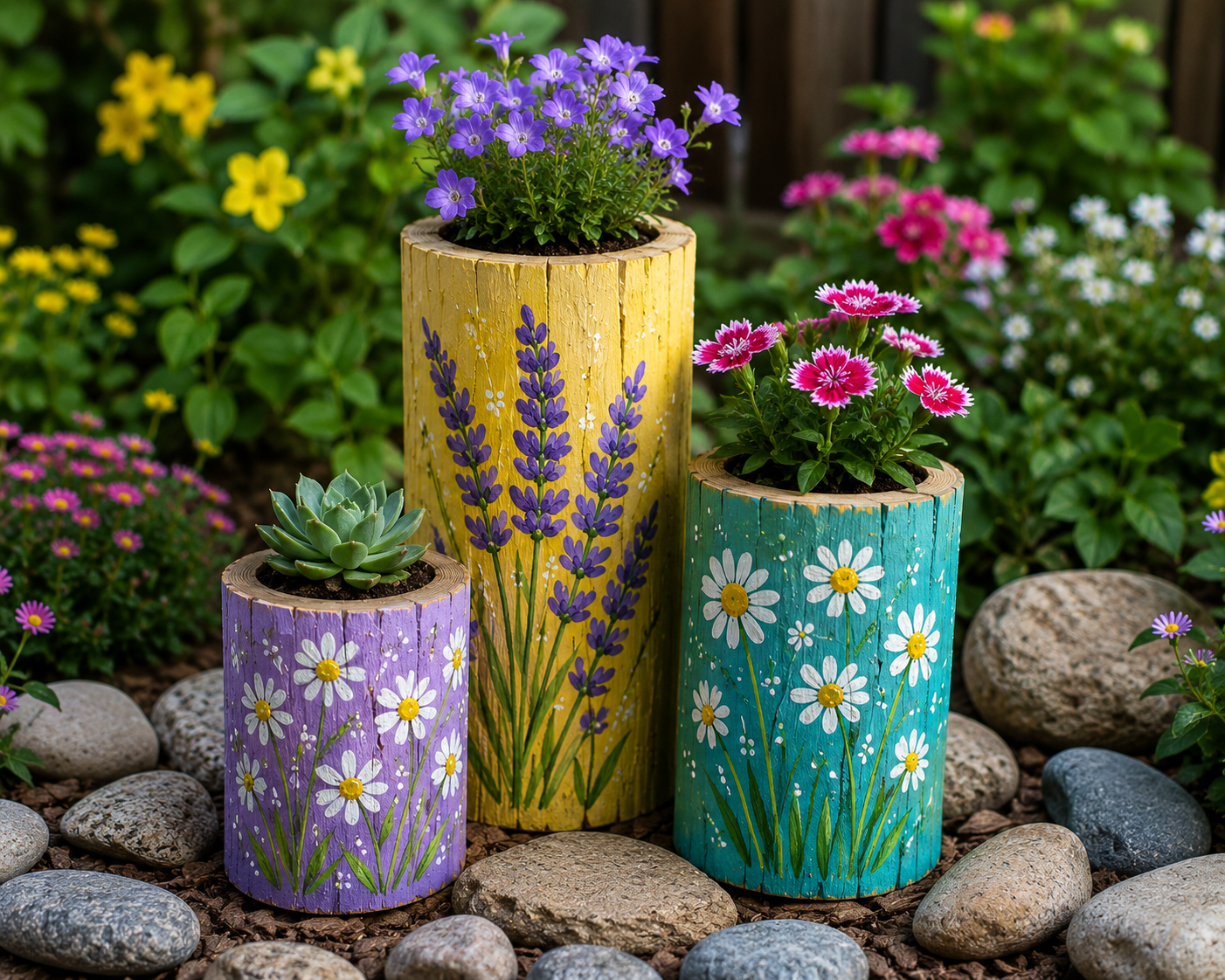 Idées pour peindre des bûches en bois et les utiliser en déco Idées pour peindre des bûches en bois et les utiliser en déco idees pour peindre des buches en bois et les utiliser en decoration