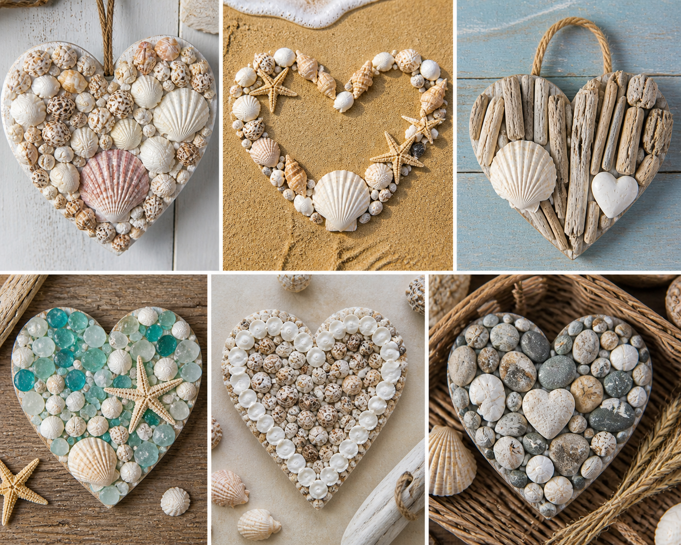 Jolis cœurs avec des coquillages : idées poétiques et faciles pour une décoration bord de mer Jolis cœurs avec des coquillages : idées poétiques et faciles pour une décoration bord de mer jolis coeurs avec des coquillages 1