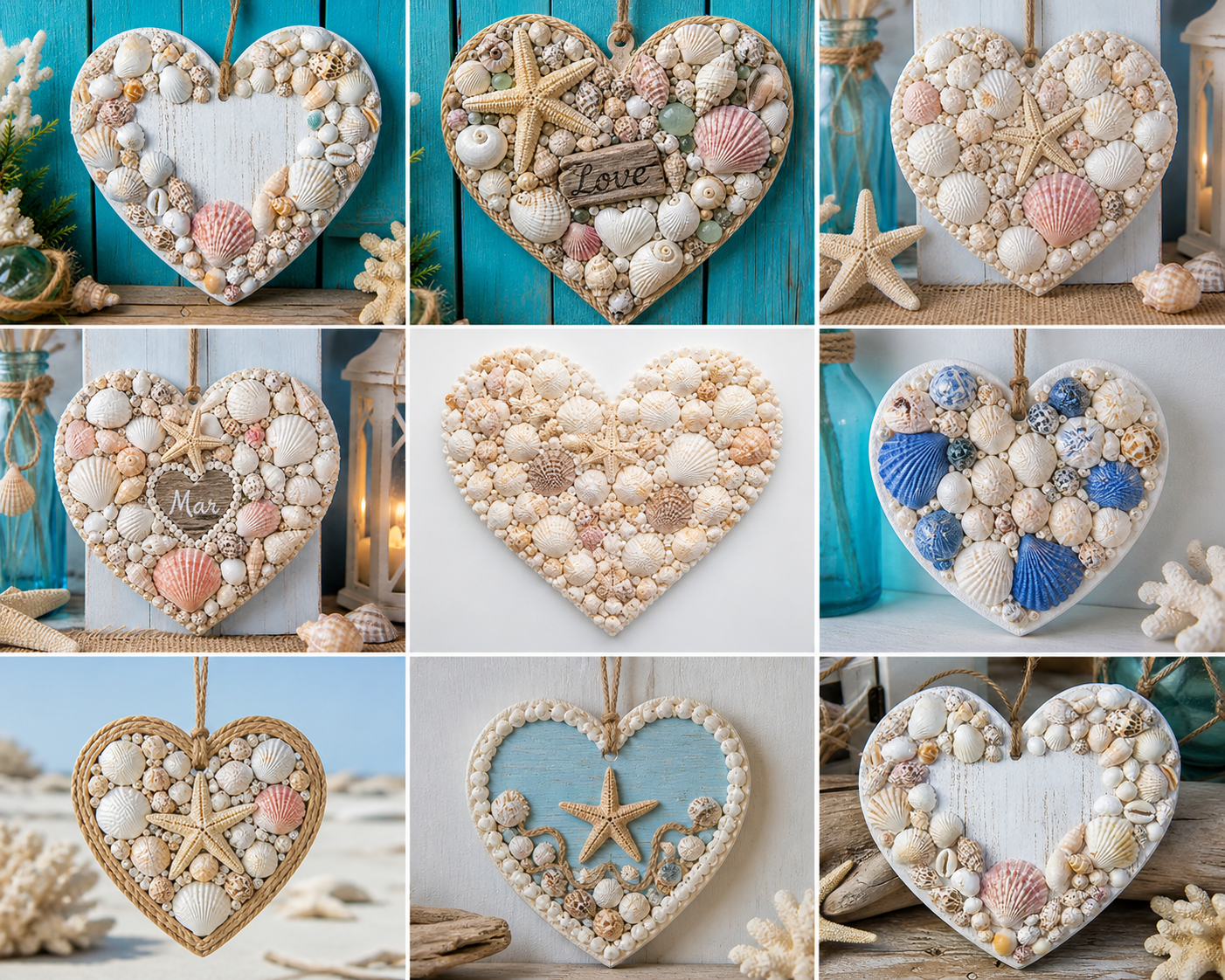 Jolis cœurs avec des coquillages : idées poétiques et faciles pour une décoration bord de mer Jolis cœurs avec des coquillages : idées poétiques et faciles pour une décoration bord de mer jolis coeurs avec des coquillages 7