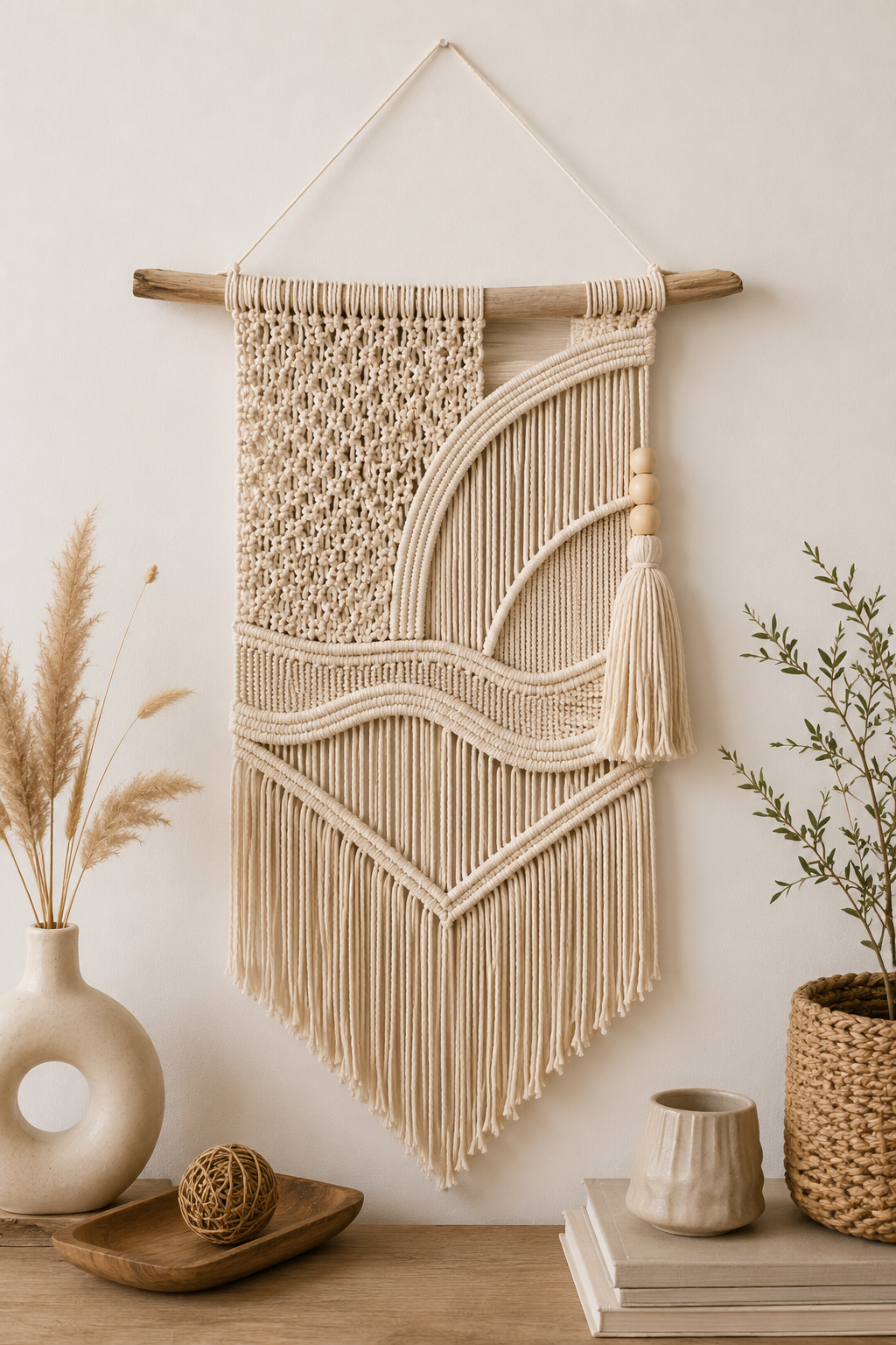 Idées de macramé de mur moderne pour décorer votre maison Idées de macramé de mur moderne pour décorer votre maison macrame de mur moderne 1