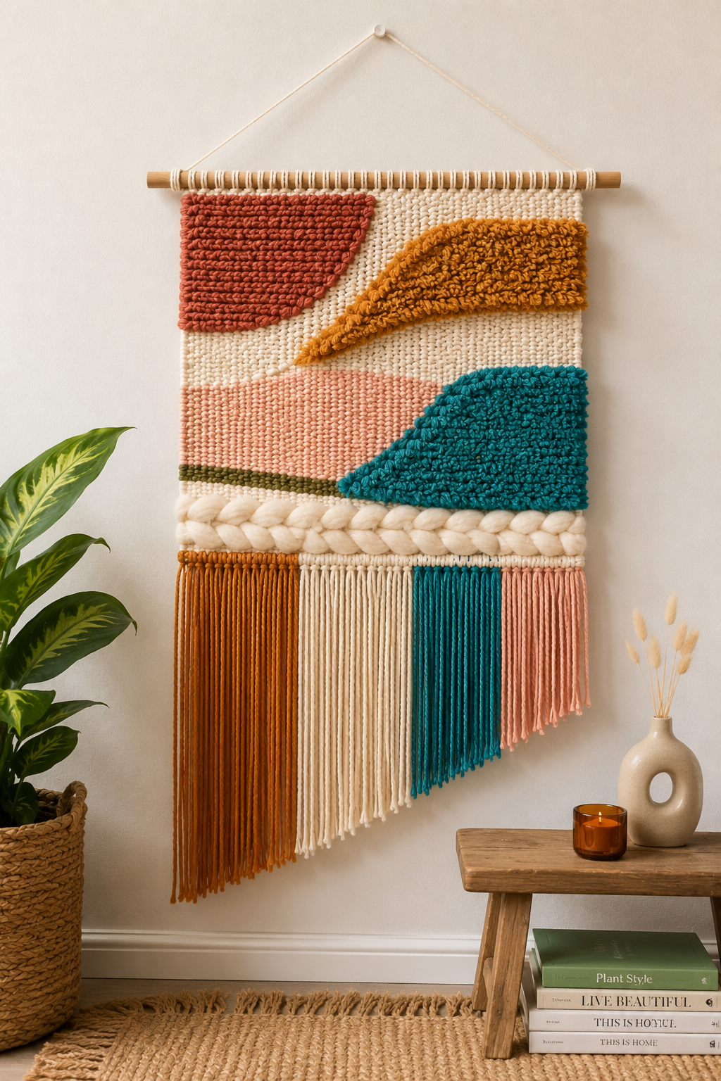 Idées de macramé de mur moderne pour décorer votre maison Idées de macramé de mur moderne pour décorer votre maison macrame de mur moderne 5