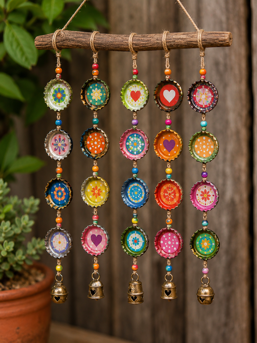 Mobile coloré fait main avec des capsules de bouteilles : l’idée DIY récup qui donne du mouvement à la déco Mobile coloré fait main avec des capsules de bouteilles : l’idée DIY récup qui donne du mouvement à la déco mobile colore fait main avec des capsules de bouteilles
