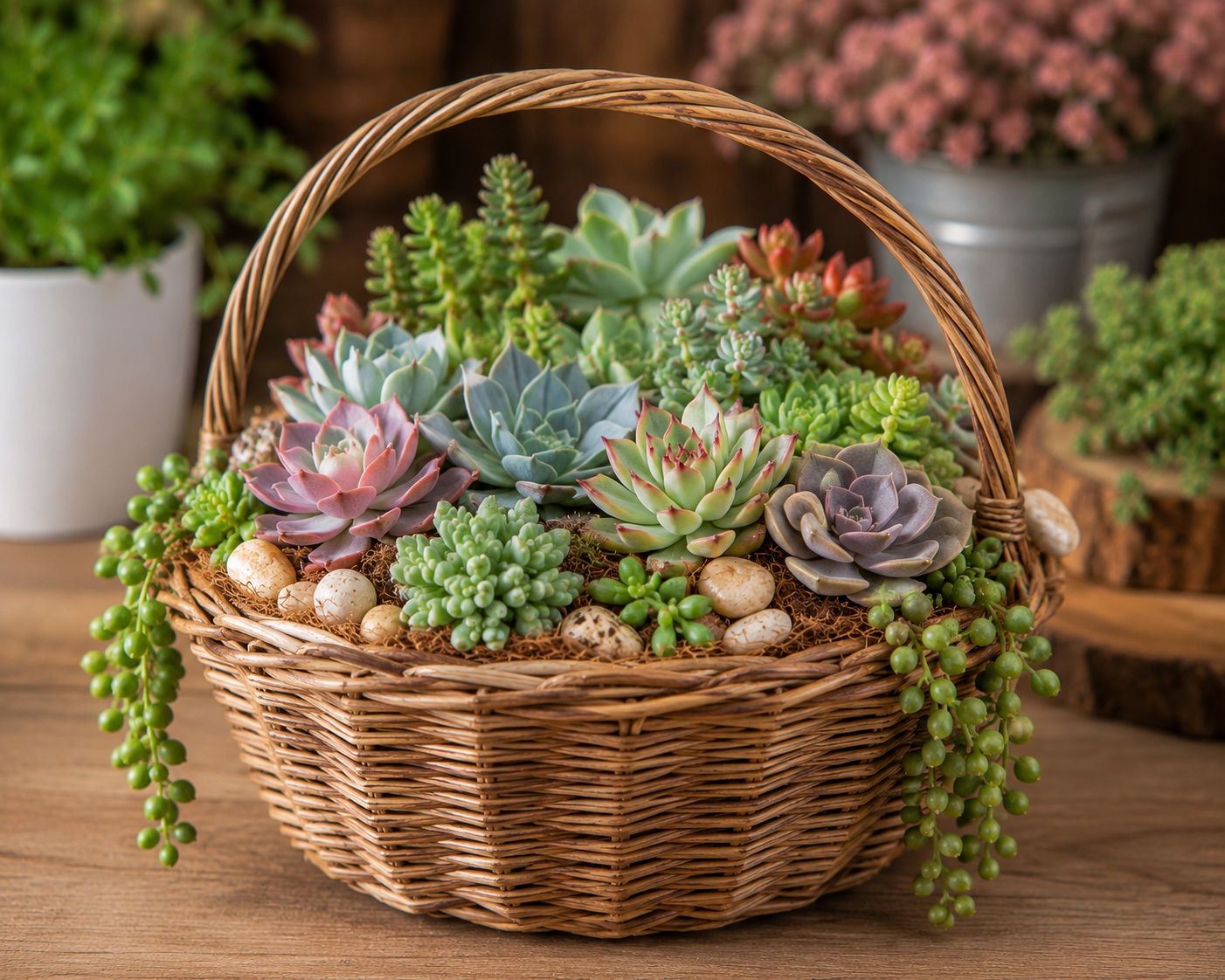 Plantes succulentes en paniers : idées déco faciles et tendance Plantes succulentes en paniers : idées déco faciles et tendance plantes succulentes en paniers 6