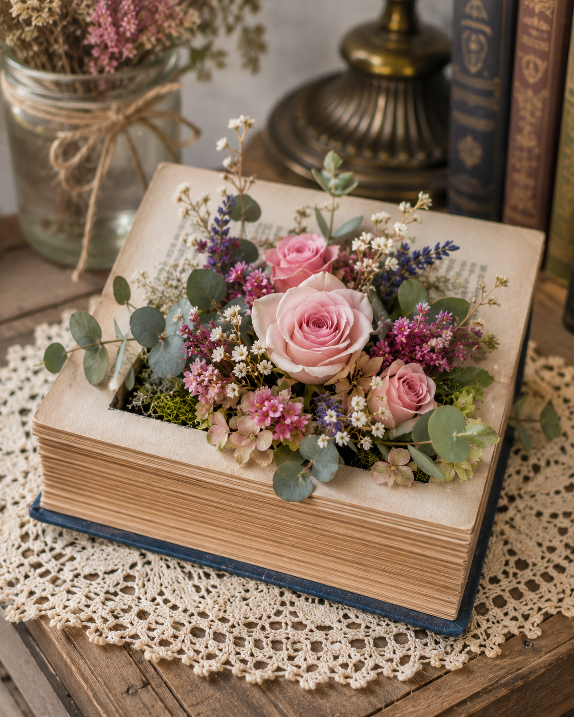 Transformez vos livres en compositions florales : idées poétiques pour une décoration unique Transformez vos livres en compositions florales : idées poétiques pour une décoration unique transformez vos livres en compositions florales 4