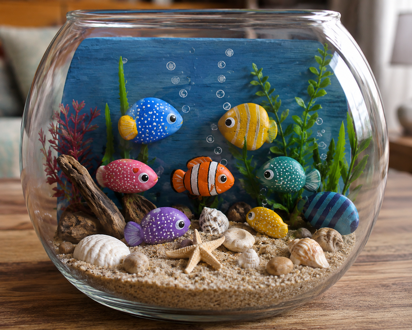 Aquarium avec poissons en pierre : idées créatives pour une décoration marine originale Aquarium avec poissons en pierre : idées créatives pour une décoration marine originale aquarium avec poissons en pierre 1 Copia