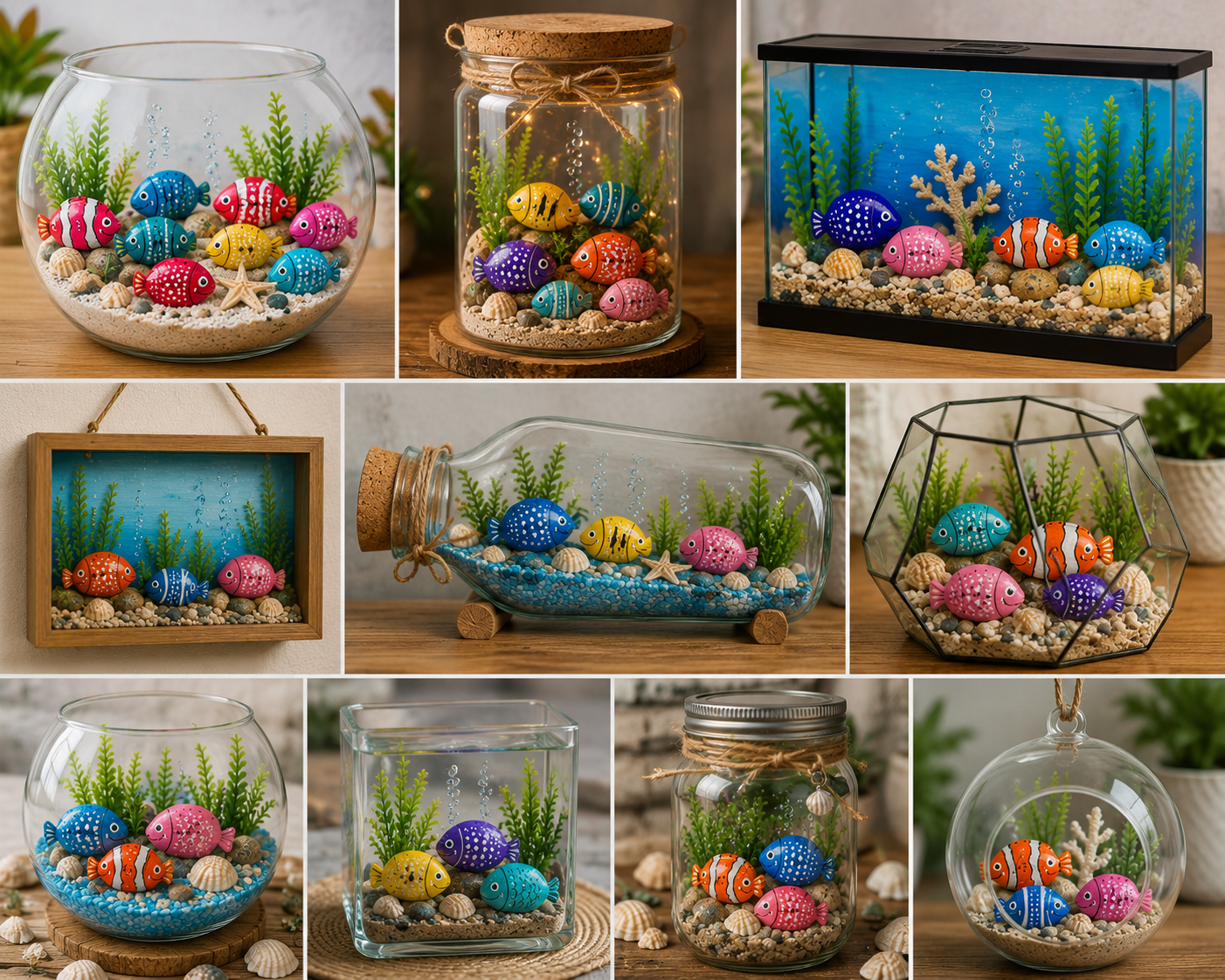 Aquarium avec poissons en pierre : idées créatives pour une décoration marine originale Aquarium avec poissons en pierre : idées créatives pour une décoration marine originale aquarium avec poissons en pierre 2 Copia