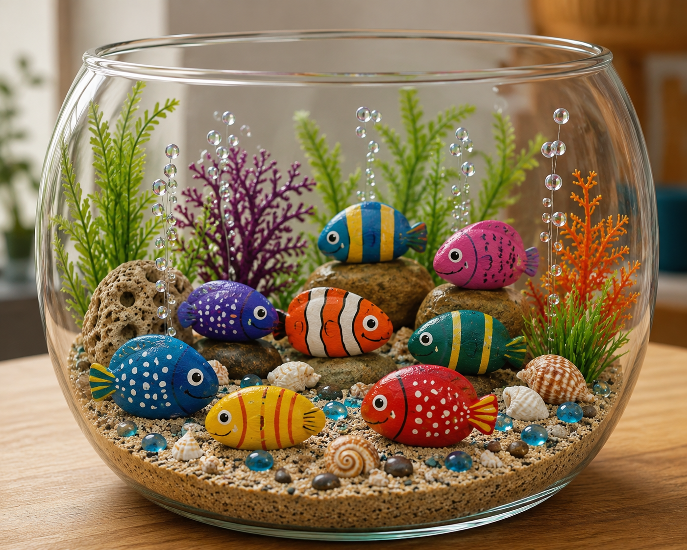 Aquarium avec poissons en pierre : idées créatives pour une décoration marine originale Aquarium avec poissons en pierre : idées créatives pour une décoration marine originale aquarium avec poissons en pierre 5 Copia