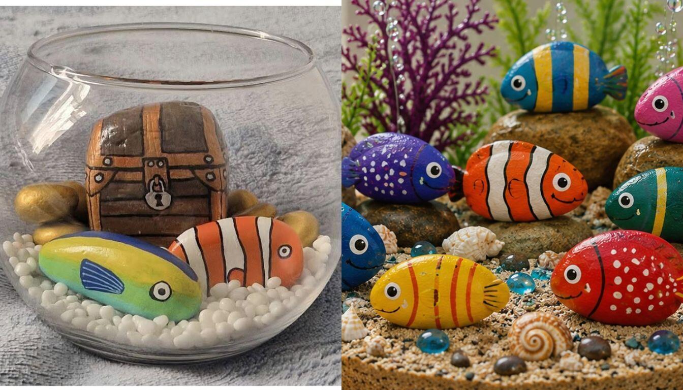 Aquarium avec poissons en pierre : idées créatives pour une décoration marine originale Aquarium avec poissons en pierre : idées créatives pour une décoration marine originale aquarium avec poissons en pierre