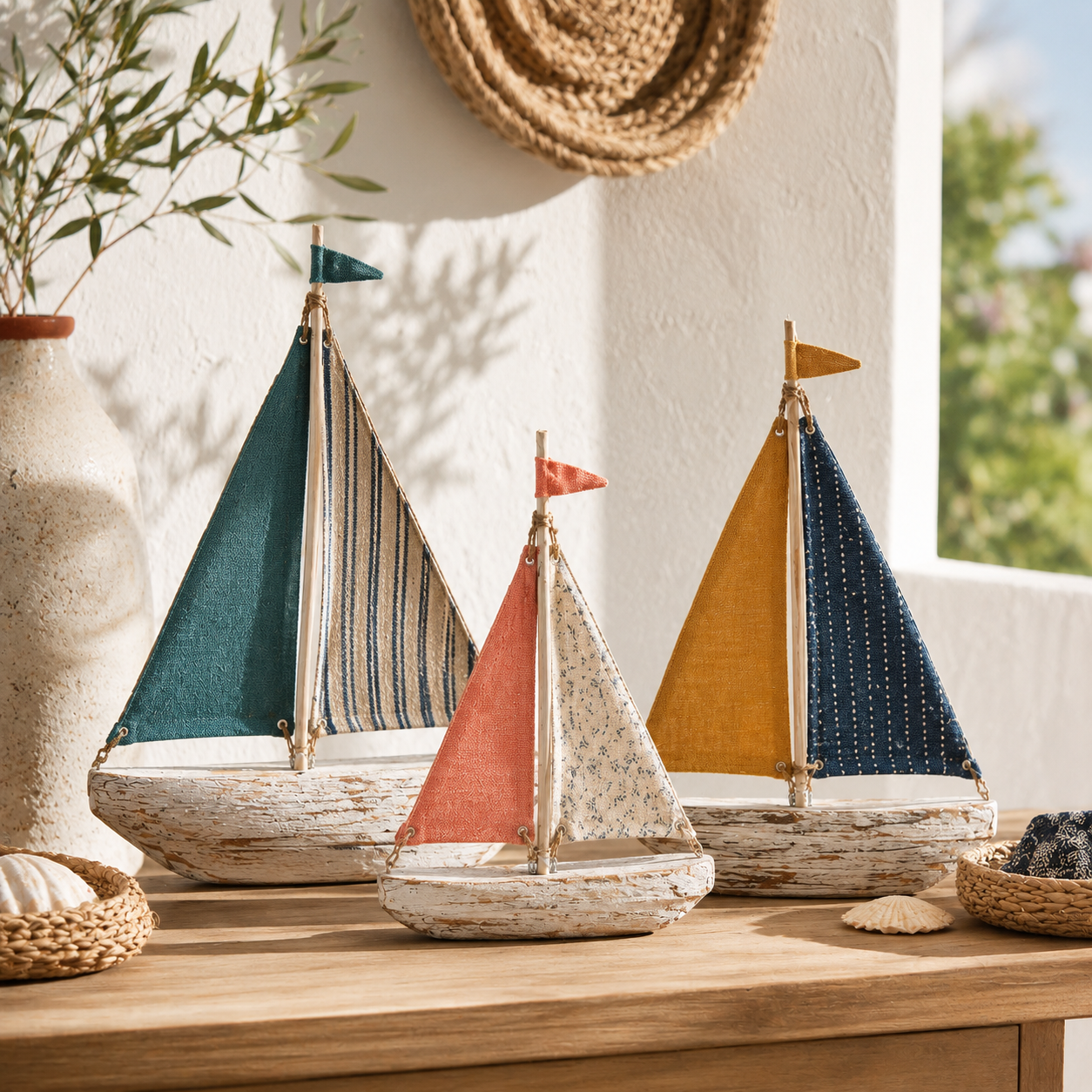 Bateaux décoratifs en tissu et en tronc d’arbre : idées artisanales Bateaux décoratifs en tissu et en tronc d’arbre : idées artisanales bateaux decoratifs en tissu et en tronc arbre 7