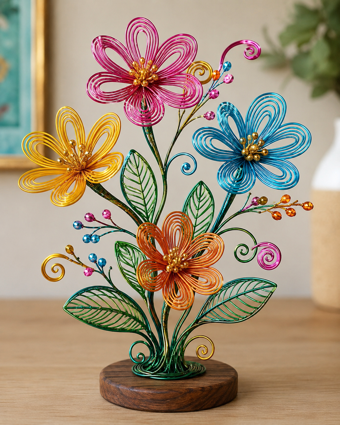 Créations avec du fil de fer coloré pour déco unique Créations avec du fil de fer coloré pour déco unique creations avec du fil de fer colore 3