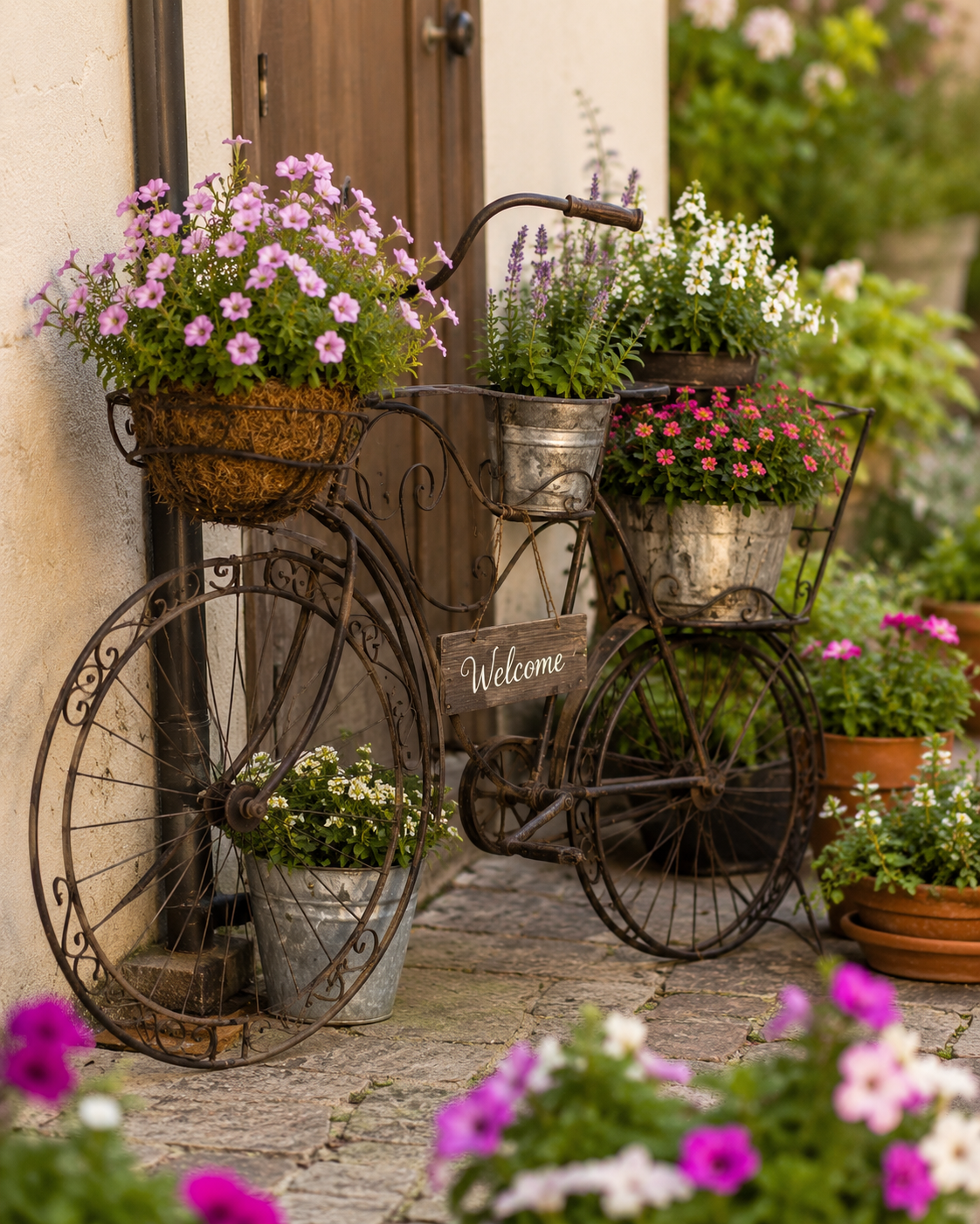 Idées originales pour transformer un vélo en pot de fleurs déco Idées originales pour transformer un vélo en pot de fleurs déco idees originales pour transformer un velo en pot de fleurs 1