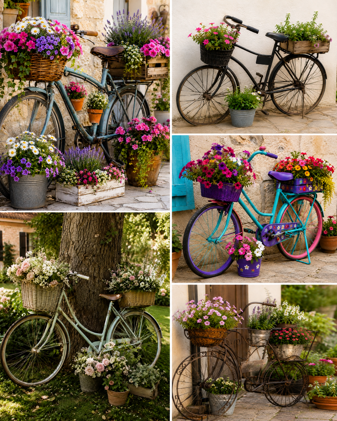 Idées originales pour transformer un vélo en pot de fleurs déco Idées originales pour transformer un vélo en pot de fleurs déco idees originales pour transformer un velo en pot de fleurs 3