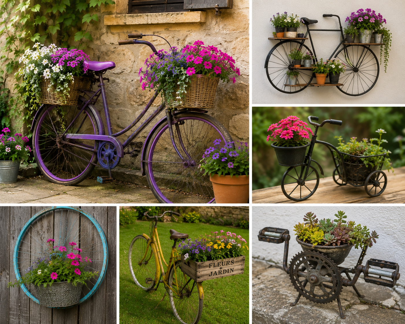 Idées originales pour transformer un vélo en pot de fleurs déco Idées originales pour transformer un vélo en pot de fleurs déco idees originales pour transformer un velo en pot de fleurs