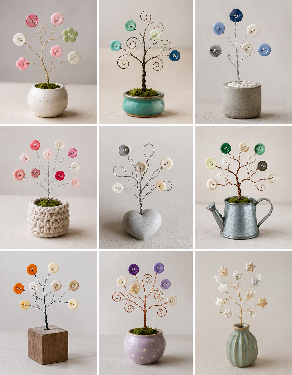 Magnifiques arbres en fil de fer et boutons pour déco unique Magnifiques arbres en fil de fer et boutons pour déco unique magnifiques arbres en fil de fer et boutons 2