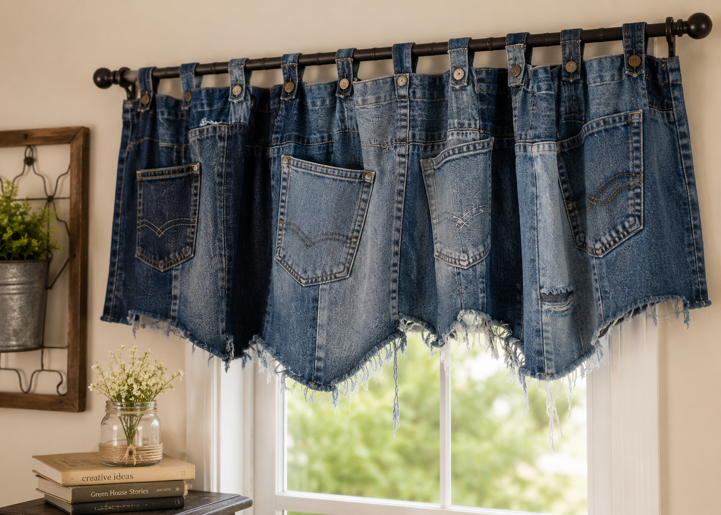 Rideaux confectionnés à partir de vieux jeans | Déco Rideaux confectionnés à partir de vieux jeans | Déco rideaux confectionnes a partir de vieux jeans 2